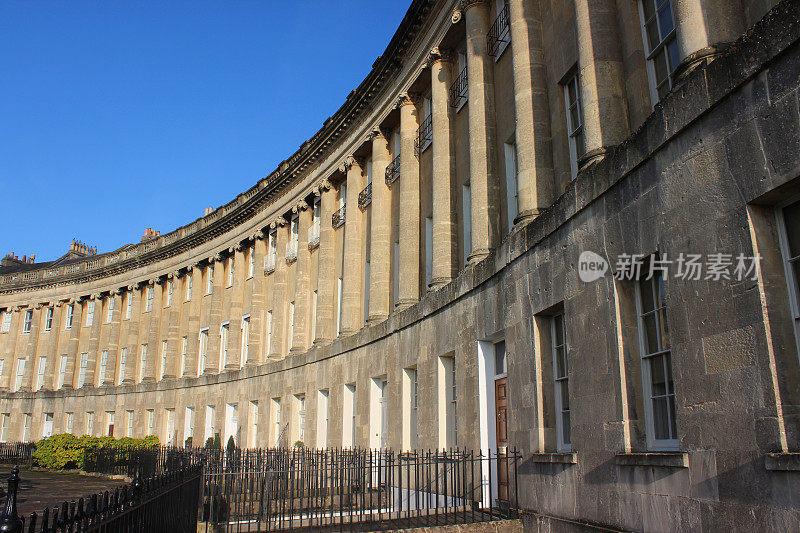 历史悠久的联排别墅/乔治王朝建筑/ Bath stone, Royal Crescent, Bath, England